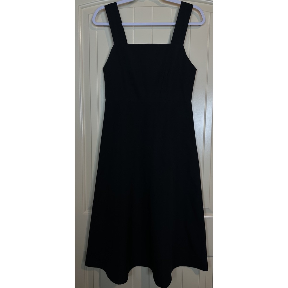 Dazy black classic square neck sleeveless fit flare midi dress Sz S work career